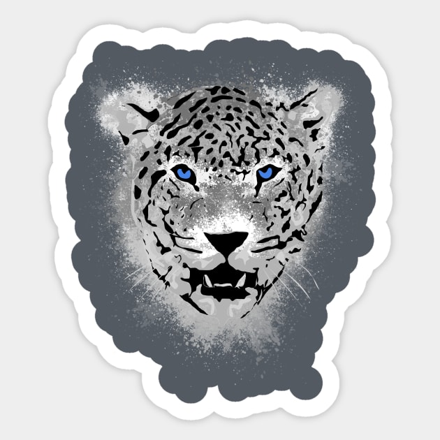 White Tiger - Paint Splatters Sticker by ddtk